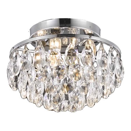 CLING LD9805F14C-872 14 in. Clara 4 Lights Flush Mount Ceiling Light, Chrome CL2211204